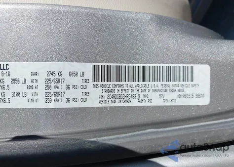 2017 Dodge Grand Caravan Se from USA, damaged, VIN 2C4RDGBG3HR549319